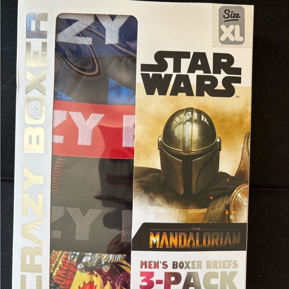 3pk X-LARGE Star Wars Boxer Briefs - CRAZY BOXER - The Mandalorian